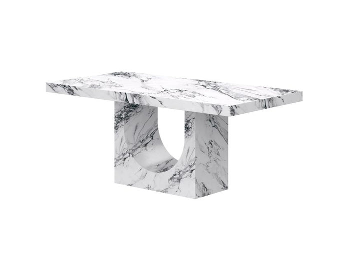 Aurelia Bulgari White Rectangular Dining Table