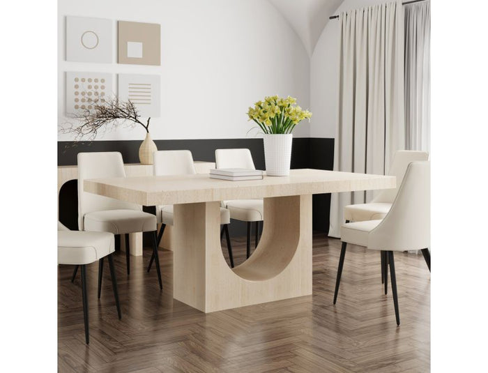 Aurelia Travertine Rectangular Dining Table