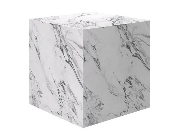 Artemis Bulgari White Square Accent Table