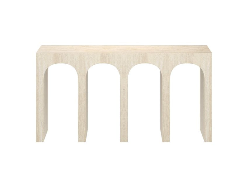 Atticus Travertine Grade Grand Console Table